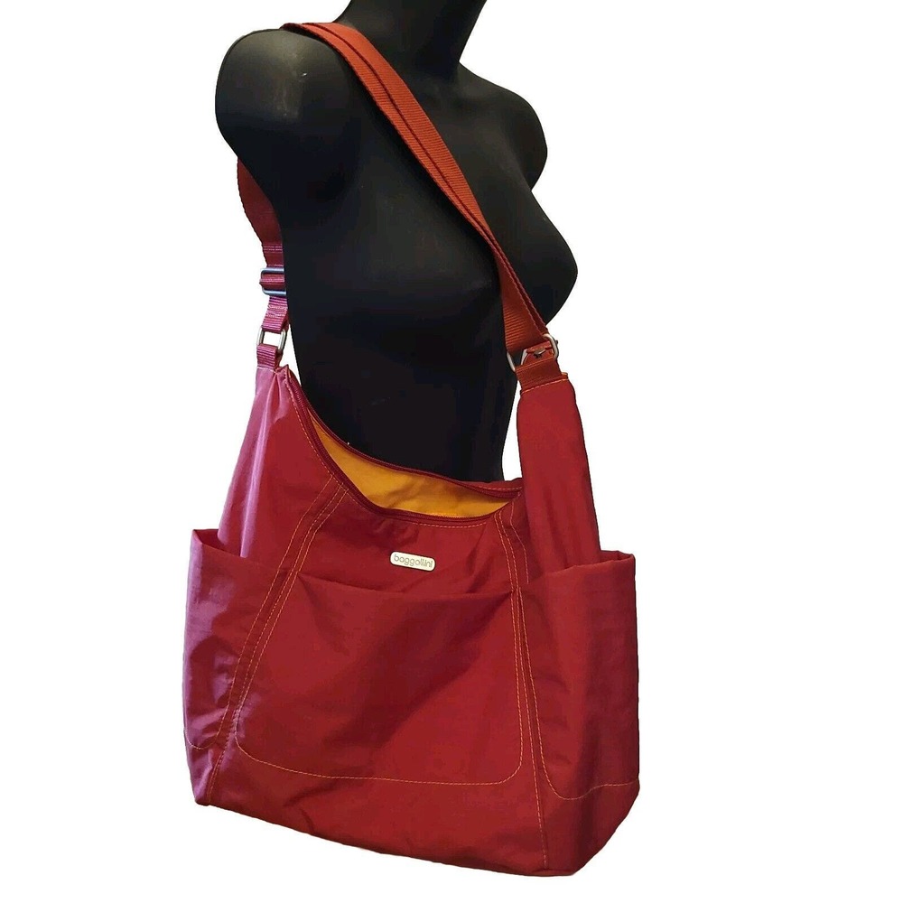 Baggallini Womens Travel Red Nylon Bag